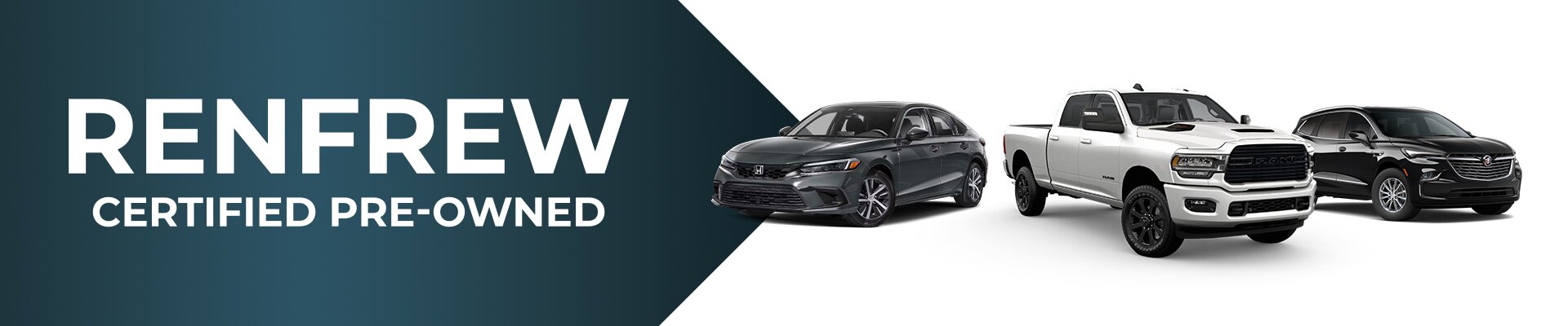 Crestview Chrysler Dodge Jeep Ram certified pre-owned vehicles with a sedan, truck, and SUV displayed.